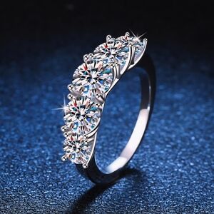 3.6 Carat D Color VVS1 Moissanite Ring S925 Sterling Silver